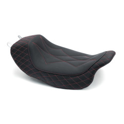 PartzBiz HD 75130 - Mustang Black Revere Journey Solo Seat Diamond Stitch Harley 08+ Touring Bagger PartzBiz HD 75130 - Mustang Black Revere Journey Solo Seat Diamond Stitch Harley 08+ Touring Bagger