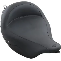 PartzBiz HD 76069 - Mustang Vintage Super Solo Seat พร้อมหมุดสีดำ 2008-2017 Harley Touring 76069