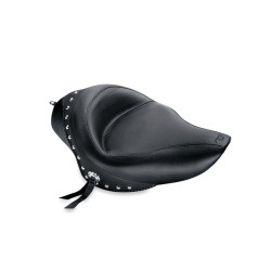 PartzBiz HD 76157 - Mustang Vintage Solo Seat ไม่มีกระดุม 2.1 3.3 แกลลอนถัง 2004+ Harley Sportster XL