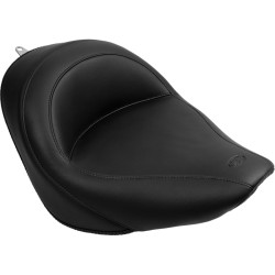 PartzBiz HD 76244 - Mustang Vintage Solo Seat สีดำ 2006-2017 Harley Fatboy Softail 200 ยาง 76244