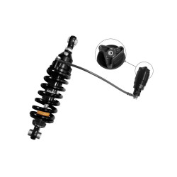PartzBiz HD 783023 - Bitubo Rear Black 12.56” Adjustable Spring Shock Kit Harley M8 Softail 18-20