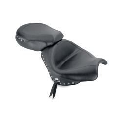 PartzBiz HD 79341 - Mustang Vintage Two-Piece Wide Touring Backrest Honda VTX1800 S&T Smooth Vinyl