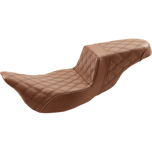 PartzBiz HD: 3471901-Saddlemen Brown Full Lattice Stitch Step 2 ขึ้นเบาะ Harley 08-20 Touring Dresser
