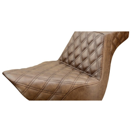 PartzBiz HD: 3467012-Saddlemen Step Up Brown 2 Up Lattice Stitch Seat Harley Softail Fat Boy FLFB 18+ PartzBiz HD: 3467012-Saddlemen Step Up Brown 2 Up Lattice Stitch Seat Harley Softail Fat Boy FLFB 18+