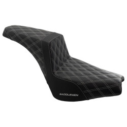 PartzBiz HD 818-30-175-SILLS-GRIP-BLKCARBONF - Saddlemen Step 2 Up Silver Lattice Stitch Seat 2018+ Harley Street Bob FXST PartzBiz HD 818-30-175-SILLS-GRIP-BLKCARBONF - Saddlemen Step 2 Up Silver Lattice Stitch Seat 2018+ Harley Street Bob FXST