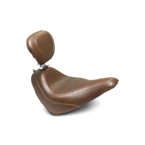 PartzBiz HD: 3469505-Mustang Brown Wide Tripper Driver Seat Backrest Harley Softail Street Bob 18+ M8