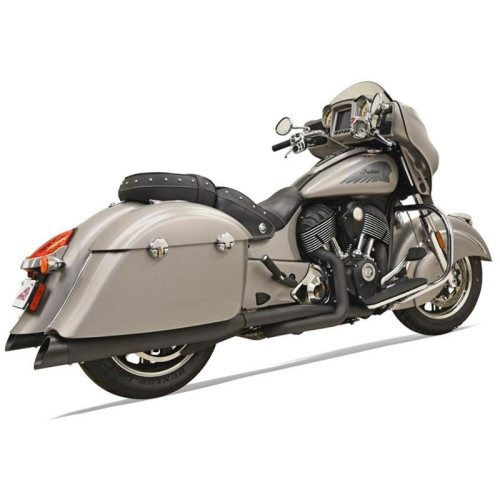 PartzBiz HD: 3465028-Bassani Black True Duals 2 Into 2 Exhaust System Indian 14+ Chieftain Roadmaster