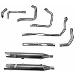 PartzBiz HD 8C16S - Bassani True Duals 2 Into 2 Exhaust System Pipes Indian 14+ Chieftain Roadmaster PartzBiz HD 8C16S - Bassani True Duals 2 Into 2 Exhaust System Pipes Indian 14+ Chieftain Roadmaster