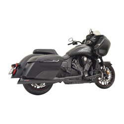 PartzBiz HD 8H18SB - Bassani Black Road Rage 2 Into 1 Exhaust Pipes Header Indian Challenger 2020