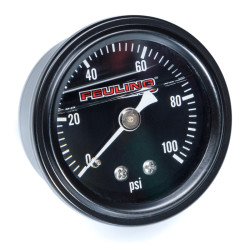 PartzBiz HD 9043 - Feuling 1.5” Black Face Oil Pressure 0-100 Gauge 1/8” NPT Male Back Port Harley PartzBiz HD 9043 - Feuling 1.5” Black Face Oil Pressure 0-100 Gauge 1/8” NPT Male Back Port Harley