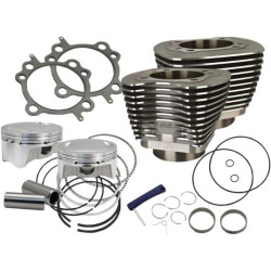 PartzBiz HD 910-0646 - S&S Bolt In Sidewinder 4” Big Bore Cylinder Kit 100” Black Harley Twin Cam 99-06