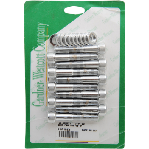 PartzBiz HD: 3488860-Drag Head Bolts Set Kit Chrome Knurled Socket Harley Big Twin 48-84 Pan Shovel PartzBiz HD: 3488860-Drag Head Bolts Set Kit Chrome Knurled Socket Harley Big Twin 48-84 Pan Shovel
