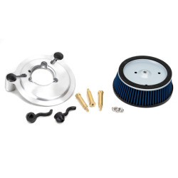 PartzBiz HD ACM-SUCKERRAWKIT4C - Raw Sucker High Flow Air Cleaner Intake Filter Chrome STREET GLIDE Cover Harley