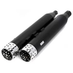PartzBiz HD ACMCHS17B4.5 - 4.5” Black Swiss Cheese Slip-On Mufflers Exhaust Pipes 2017+ Harley Touring M8 PartzBiz HD ACMCHS17B4.5 - 4.5” Black Swiss Cheese Slip-On Mufflers Exhaust Pipes 2017+ Harley Touring M8