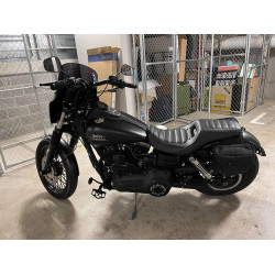 PartzBiz HD ACMMXFP-BLK - ACM Black Aluminum MX Motorcycle Platform Foot Peg Harley Dyna Sportster Softail