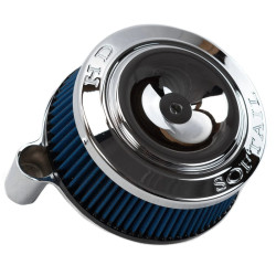 PartzBiz HD ACMSUCKERCHROMEKIT-2C - HD Softail Chrome Billet Big Sucker Air Cleaner Intake Filter Cover Kit Harley PartzBiz HD ACMSUCKERCHROMEKIT-2C - HD Softail Chrome Billet Big Sucker Air Cleaner Intake Filter Cover Kit Harley