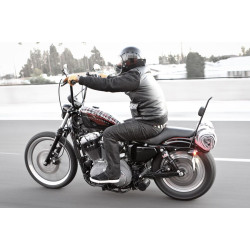 PartzBiz HD B13-1503B - Burly Black Tall Sissy Bar Pad Backrest Harley Sportster XL 1994-2003 883 1200