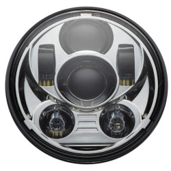 PartzBiz HD CD-575-C - Custom Dynamics CD-575-C Chrome 5.75" LED Headlamp Harley Softail Dyna FXR