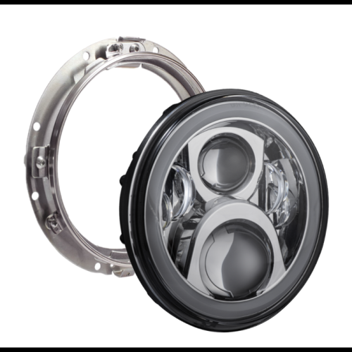 PartzBiz HD: -Custom Dynamics Black LED Halo 7" Headlamp w/ Mounting Ring Harley 94-13 PartzBiz HD: -Custom Dynamics Black LED Halo 7" Headlamp w/ Mounting Ring Harley 94-13