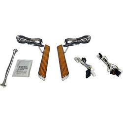 PartzBiz HD CD-FORK-SS6-AC - Custom Dynamics LED Front Fork Lightz Amber Lens Chrome Harley FLH/T X 10-13 CD-FORK-BCM-AC 2040-2656 20402656 electra road street glide king tri trike touring best for buy