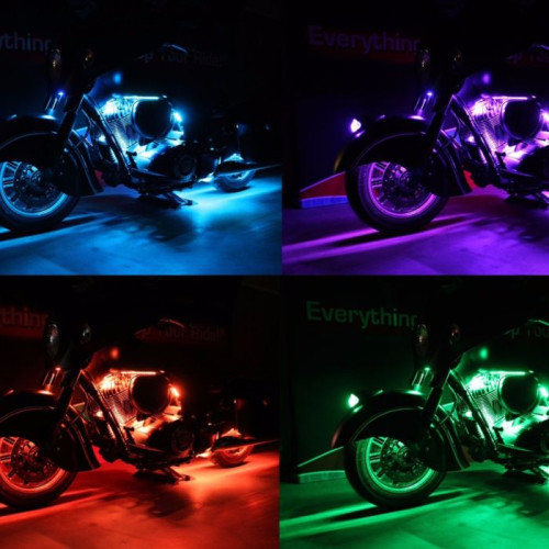PartzBiz HD: -Custom Dynamics CD-IND-TMWK1 Black Light Motorcycle Engine Accent LED Light Kit | CD-IND-TMWK1