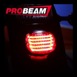 PartzBiz HD CD-TL-TW-R - Custom Dynamics Low Profile LED Taillight Red Lens Top Plate Window Harley 99-20