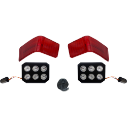 PartzBiz HD CD-TP-13-R - Custom Dynamics LED Tour-Pak Run/Brake Lights Red Lenses Harley Touring 89-13