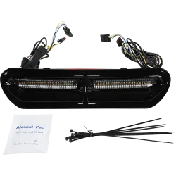 PartzBiz HD CD-VENT-AW2-C - Custom Dynamics Chrome Genesis 4 All-In-One Dynamic LED Fairing Vent Insert Harley Batwing 14-Up