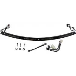 PartzBiz HD CD-WT2-SEQ-01-B - Custom Dynamics Genesis 4 Smoke Sequential LED Windshield Trim Black Harley 06-13