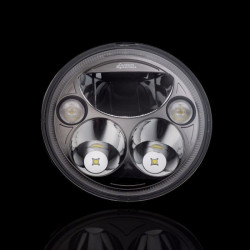 PartzBiz HD CDTB-7-I-C - Custom Dynamics CDTB-7-I-C Chrome Tru-Beam 7" LED Headlight 15-19 Indian  | CDTB-7-I-C