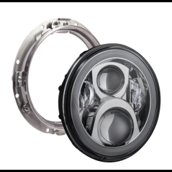 PartzBiz HD CDTB-7TR-4B - Black 7 in. LED Halo Headlight Trim Ring PartzBiz HD CDTB-7TR-4B - Black 7 in. LED Halo Headlight Trim Ring