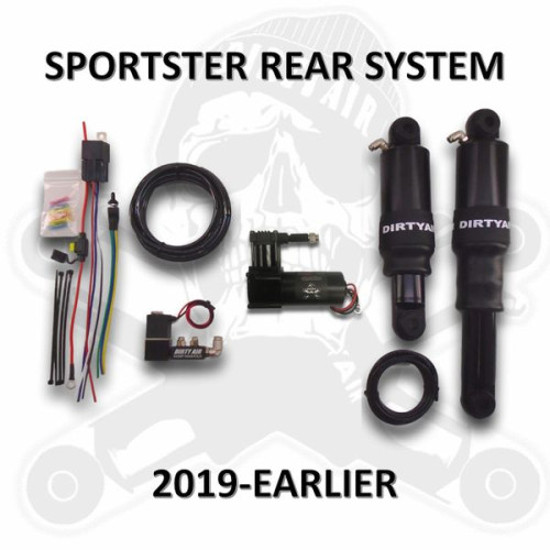 PartzBiz HD: 3463964-Dirty Air อลูมิเนียมด้านหลังสีดำ Air Ride Shocks ระบบกันสะเทือน Harley Sportster XL PartzBiz HD: 3463964-Dirty Air อลูมิเนียมด้านหลังสีดำ Air Ride Shocks ระบบกันสะเทือน Harley Sportster XL
