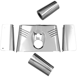 PartzBiz HD DS-222911 - Drag Specialties 5 ชิ้นส้อมกระป๋อง Ribbed Chrome Cover Harley 86-17 FLST Softail PartzBiz HD DS-222911 - Drag Specialties 5 ชิ้นส้อมกระป๋อง Ribbed Chrome Cover Harley 86-17 FLST Softail