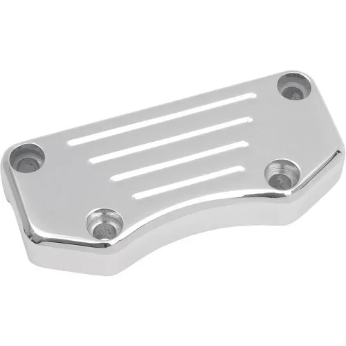 PartzBiz HD: 3472912-Drag Specialties Chrome Ball Milled Buffalo Handlebar Top Clamp Harley Custom