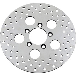 PartzBiz HD DS-325737 - Vintage Drilled Front Brake Rotor Polished Stainless 10” Harley Softail XL 66-84 PartzBiz HD DS-325737 - Vintage Drilled Front Brake Rotor Polished Stainless 10” Harley Softail XL 66-84