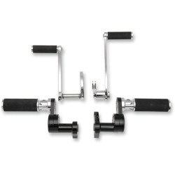 PartzBiz HD DS16220526 - Jaybrake J-FL Series Chrome Full Rubber Forward Controls Harley Touring Models | J-970JFL-132