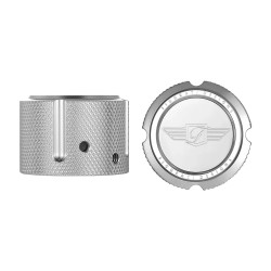 PartzBiz HD FD01-FAC-SS - Front Axle Nut Cover Stainless Steel Figurati Designs Logo Pair Set Harley 25mm PartzBiz HD FD01-FAC-SS - Front Axle Nut Cover Stainless Steel Figurati Designs Logo Pair Set Harley 25mm