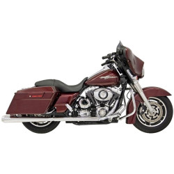 PartzBiz HD FLH-517L - Bassani Megaphone Slip On Mufflers Chrome Tapered Pipes Harley Touring 99-16 PartzBiz HD FLH-517L - Bassani Megaphone Slip On Mufflers Chrome Tapered Pipes Harley Touring 99-16
