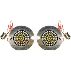 PartzBiz HD GEN-4-AR2-1156T - Custom Dynamics Dynamic Clusters2 LED Rear Turn Signal Flat Insert 1156 Harley 1156 2020-1891 20201891 GEN-4-AR2-1156T Harley Harley Harley light replacement upgrade touring softail
