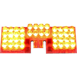 PartzBiz HD GEN-FT-R-RUN - Custom Dynamics LED Red Rear Fender Tip Running Light for Harley FL Models - GEN-FT-R-RUN