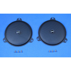 PartzBiz HD HGRL-BW14 - J&M Corp Fairing Front Speaker Grill Set 2014-2020 Harley FLHX FLHTCU Limited PartzBiz HD HGRL-BW14 - J&M Corp Fairing Front Speaker Grill Set 2014-2020 Harley FLHX FLHTCU Limited