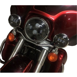 PartzBiz HD HW195002-HW195204 - Hogworkz 7” White Daymaker LED Headlamp Black Auxiliary Light Harley Touring PartzBiz HD HW195002-HW195204 - Hogworkz 7” White Daymaker LED Headlamp Black Auxiliary Light Harley Touring