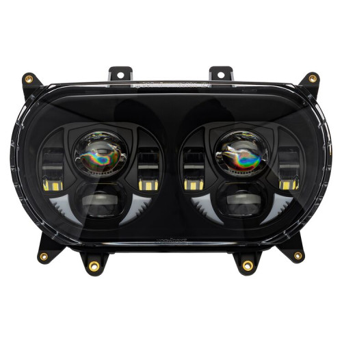 PartzBiz HD: 3487479-Hogworkz White LED Black Dual Visionz Head Light Lamp Harley Touring FLTR 2015+ PartzBiz HD: 3487479-Hogworkz White LED Black Dual Visionz Head Light Lamp Harley Touring FLTR 2015+