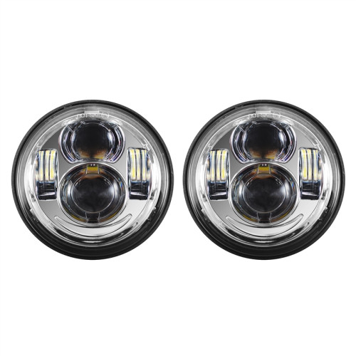 PartzBiz HD: 3486416-Hogworkz Chrome LED 4.65” Dual Daymaker Style Headlights Harley Dyna Fat Bob PartzBiz HD: 3486416-Hogworkz Chrome LED 4.65” Dual Daymaker Style Headlights Harley Dyna Fat Bob