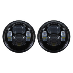 PartzBiz HD HW195208 - Hogworkz Black LED 4.65” Blackout Headlight Headlamp Harley Dyna Fat Bob 08-17 PartzBiz HD HW195208 - Hogworkz Black LED 4.65” Blackout Headlight Headlamp Harley Dyna Fat Bob 08-17