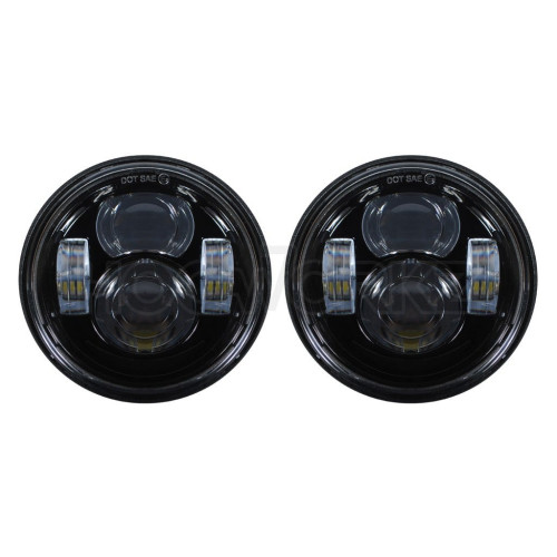 PartzBiz HD: 3486412-Hogworkz Black LED 4.65” Blackout Headlight Headlamp Harley Dyna Fat Bob 08-17 PartzBiz HD: 3486412-Hogworkz Black LED 4.65” Blackout Headlight Headlamp Harley Dyna Fat Bob 08-17