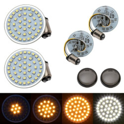 PartzBiz HD HW307023 - Hogworkz Sequentialz LED Front 2” Turn Signals Lights 1157 Bullet Lens Harley HD PartzBiz HD HW307023 - Hogworkz Sequentialz LED Front 2” Turn Signals Lights 1157 Bullet Lens Harley HD