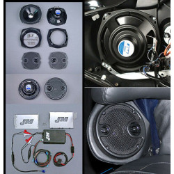 PartzBiz HD JHAKHCU064004SP - JM Performance Series 400w 7.25” 5.25” Speaker Front Rear Kit Harley Ultra 06-13