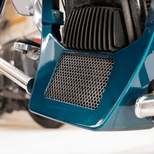 PartzBiz HD: 3490129-Klock Werks Oil Cooler Guard Cover Accent Chrome Mesh Harley Touring Bagger 17+ PartzBiz HD: 3490129-Klock Werks Oil Cooler Guard Cover Accent Chrome Mesh Harley Touring Bagger 17+