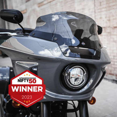 PartzBiz HD: 3482000-Klock Werks Flare 6” Dark Smoke Windshield Harley Softail Low Rider ST Fairing
